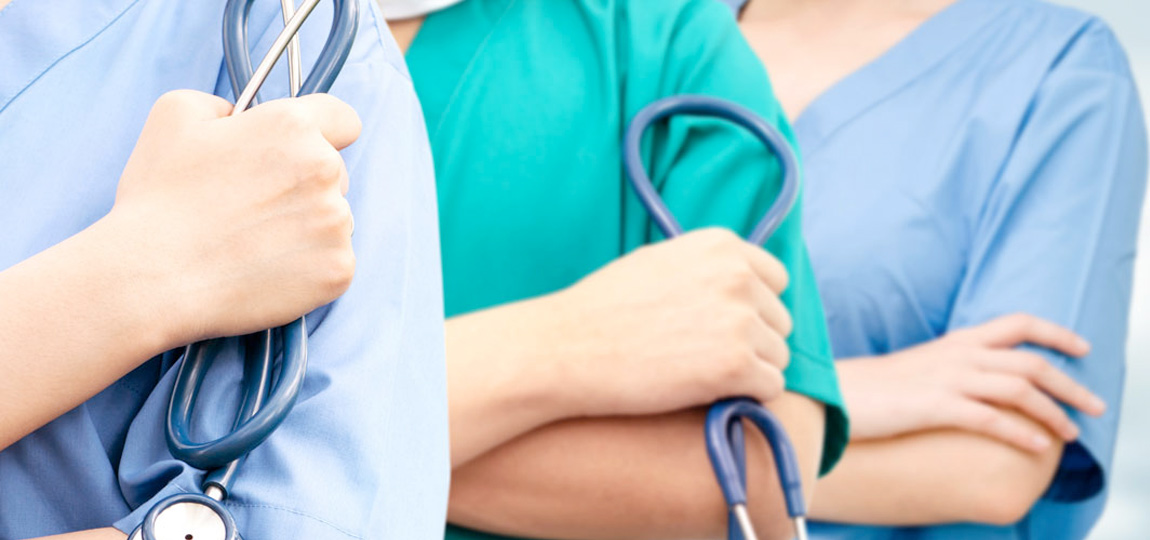 nurses holding stethoscopes