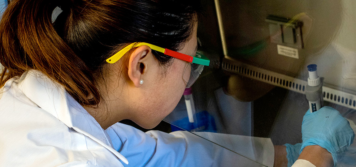 nursing student doing research